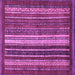 Square Machine Washable Abstract Purple Modern Area Rugs, wshabs3573pur