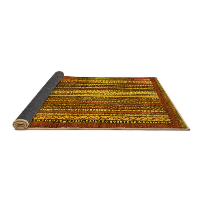 Sideview of Abstract Yellow Modern Rug, abs3573yw