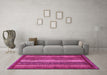 Machine Washable Abstract Pink Modern Rug in a Living Room, wshabs3573pnk