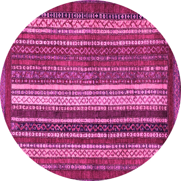 Round Machine Washable Abstract Pink Modern Rug, wshabs3573pnk