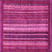 Square Abstract Pink Modern Rug, abs3573pnk