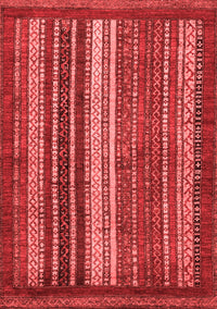 Abstract Red Modern Rug, abs3573red