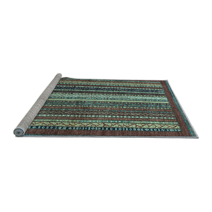 Sideview of Machine Washable Abstract Light Blue Modern Rug, wshabs3573lblu