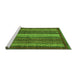 Sideview of Machine Washable Abstract Green Modern Area Rugs, wshabs3573grn