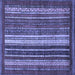 Square Abstract Blue Modern Rug, abs3573blu