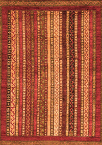 Abstract Orange Modern Rug, abs3573org