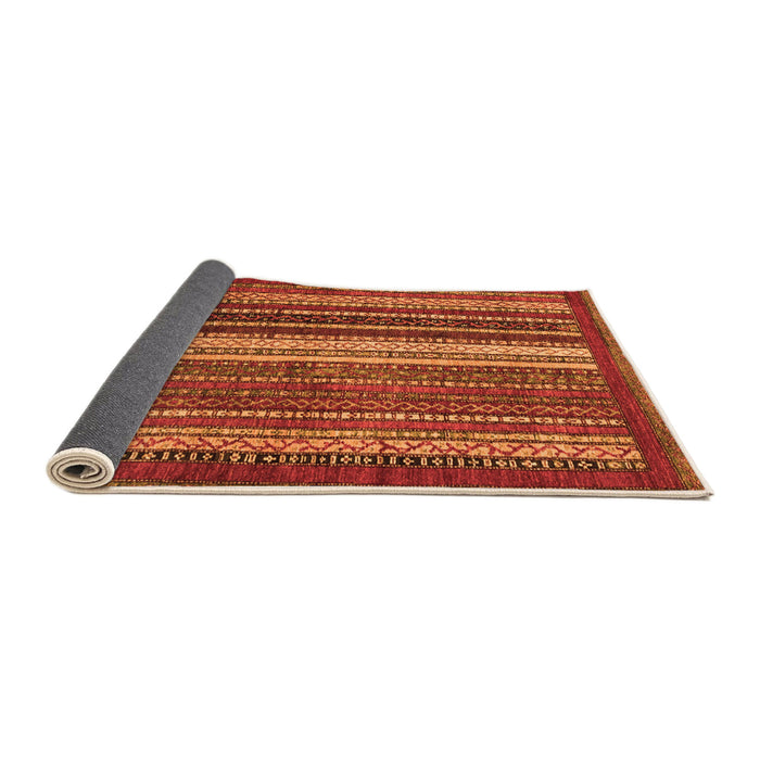 Sideview of Abstract Orange Modern Rug, abs3573org