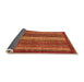 Sideview of Abstract Orange Modern Rug, abs3573org