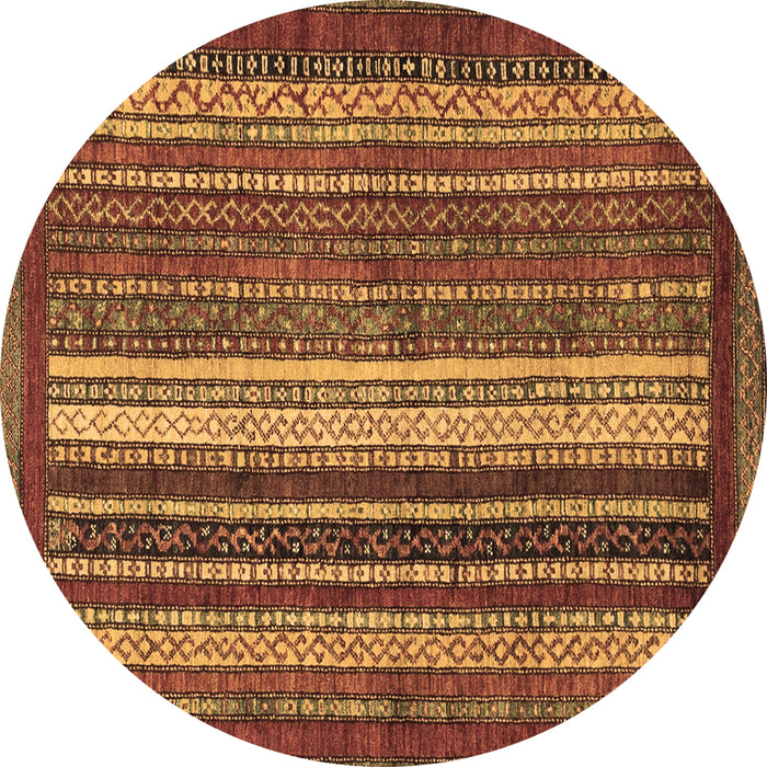 Round Machine Washable Abstract Brown Modern Rug, wshabs3573brn