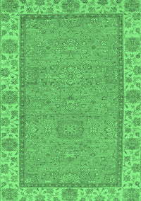 Oriental Emerald Green Traditional Rug, abs3574emgrn