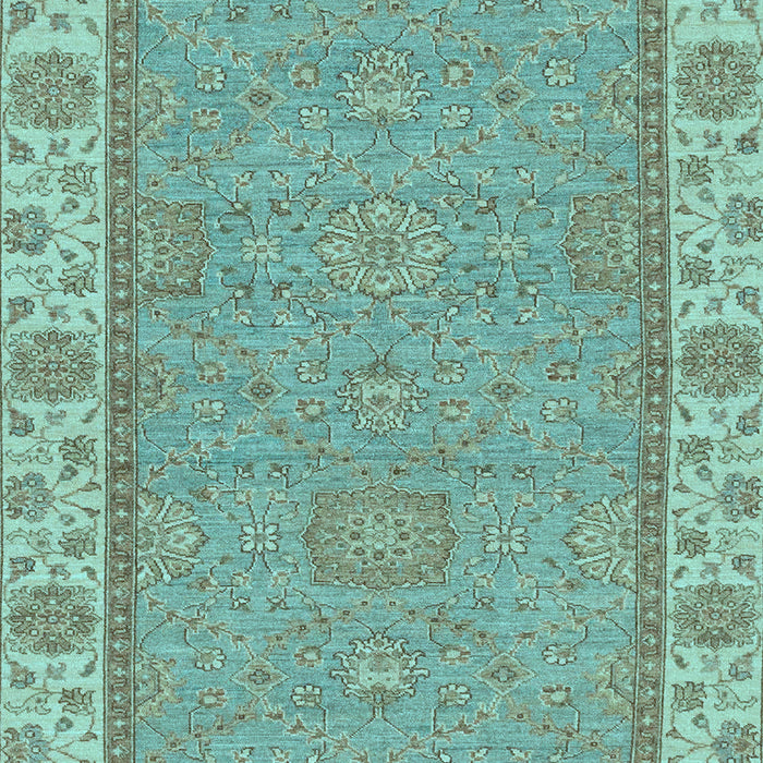 Machine Washable Oriental Light Blue Traditional Rug, wshabs3574lblu