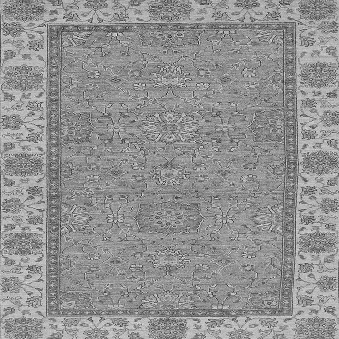 Square Machine Washable Oriental Gray Traditional Rug, wshabs3574gry