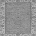 Square Machine Washable Oriental Gray Traditional Rug, wshabs3574gry