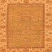 Square Oriental Orange Traditional Rug, abs3574org