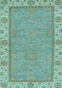 Oriental Light Blue Traditional Rug, abs3574lblu