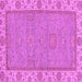 Square Oriental Purple Traditional Rug, abs3574pur