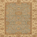 Square Abstract Chocolate Brown Oriental Rug, abs3574