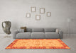 Machine Washable Oriental Orange Traditional Area Rugs in a Living Room, wshabs3575org