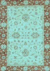 Oriental Light Blue Traditional Rug, abs3575lblu