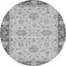 Round Oriental Gray Traditional Rug, abs3575gry