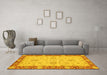 Machine Washable Oriental Yellow Traditional Rug in a Living Room, wshabs3575yw