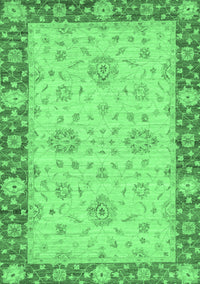 Oriental Emerald Green Traditional Rug, abs3575emgrn