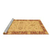 Sideview of Machine Washable Oriental Brown Traditional Rug, wshabs3575brn