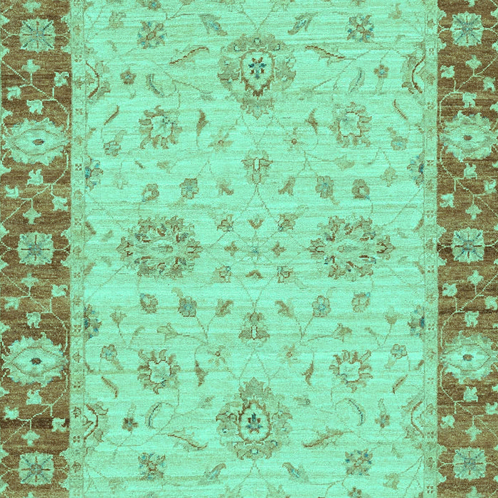 Machine Washable Oriental Turquoise Traditional Area Rugs, wshabs3575turq