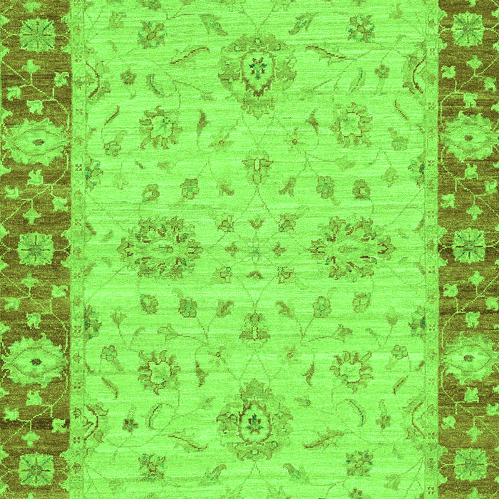 Machine Washable Oriental Green Traditional Area Rugs, wshabs3575grn