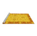 Sideview of Machine Washable Oriental Yellow Traditional Rug, wshabs3575yw