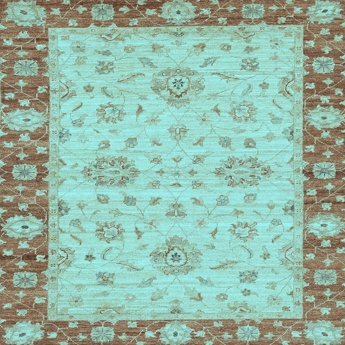Square Oriental Light Blue Traditional Rug, abs3575lblu