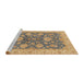 Sideview of Machine Washable Abstract Orange Rug, wshabs3576