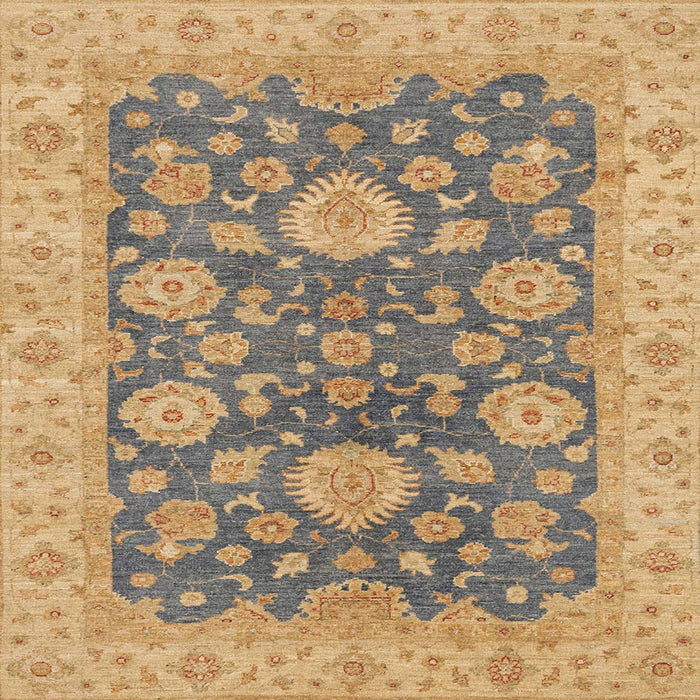 Square Machine Washable Abstract Orange Rug, wshabs3576