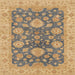 Square Machine Washable Abstract Orange Rug, wshabs3576