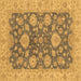 Square Machine Washable Abstract Brown Modern Rug, wshabs3576brn