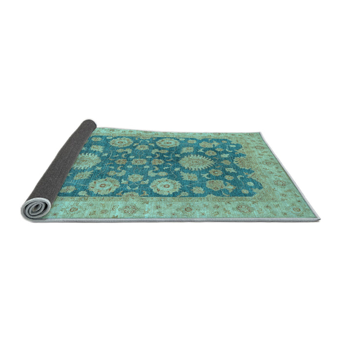 Sideview of Abstract Light Blue Modern Rug, abs3576lblu