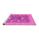 Sideview of Machine Washable Abstract Pink Modern Rug, wshabs3576pnk