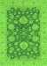 Abstract Green Modern Rug, abs3576grn