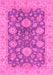 Machine Washable Abstract Pink Modern Rug, wshabs3576pnk