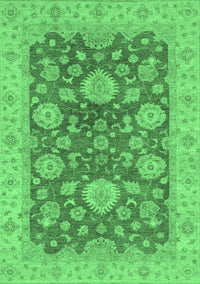 Abstract Emerald Green Modern Rug, abs3576emgrn