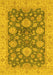 Abstract Yellow Modern Rug, abs3576yw