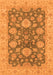 Machine Washable Abstract Orange Modern Area Rugs, wshabs3576org