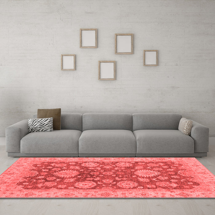 Modern Red Washable Rugs