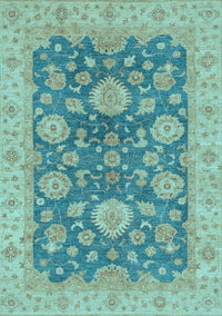 Abstract Light Blue Modern Rug, abs3576lblu