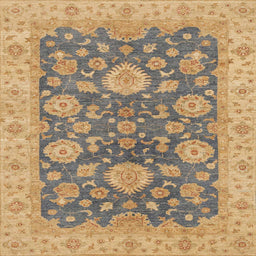 Square Abstract Orange Modern Rug, abs3576