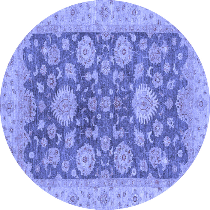 Round Machine Washable Abstract Blue Modern Rug, wshabs3576blu