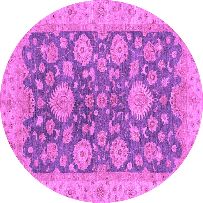 Round Machine Washable Abstract Purple Modern Area Rugs, wshabs3576pur
