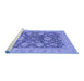 Sideview of Machine Washable Abstract Blue Modern Rug, wshabs3576blu