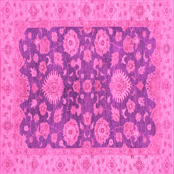 Square Abstract Pink Modern Rug, abs3576pnk