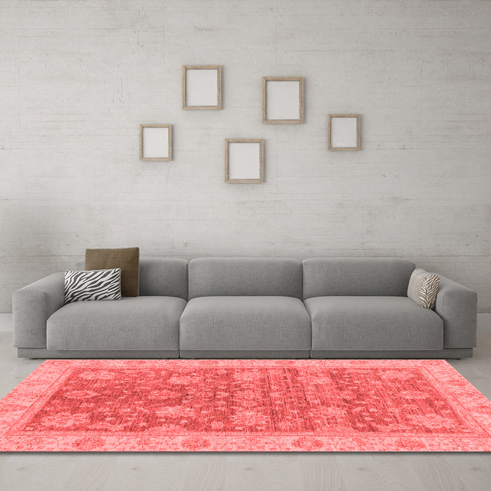 Modern Red Washable Rugs
